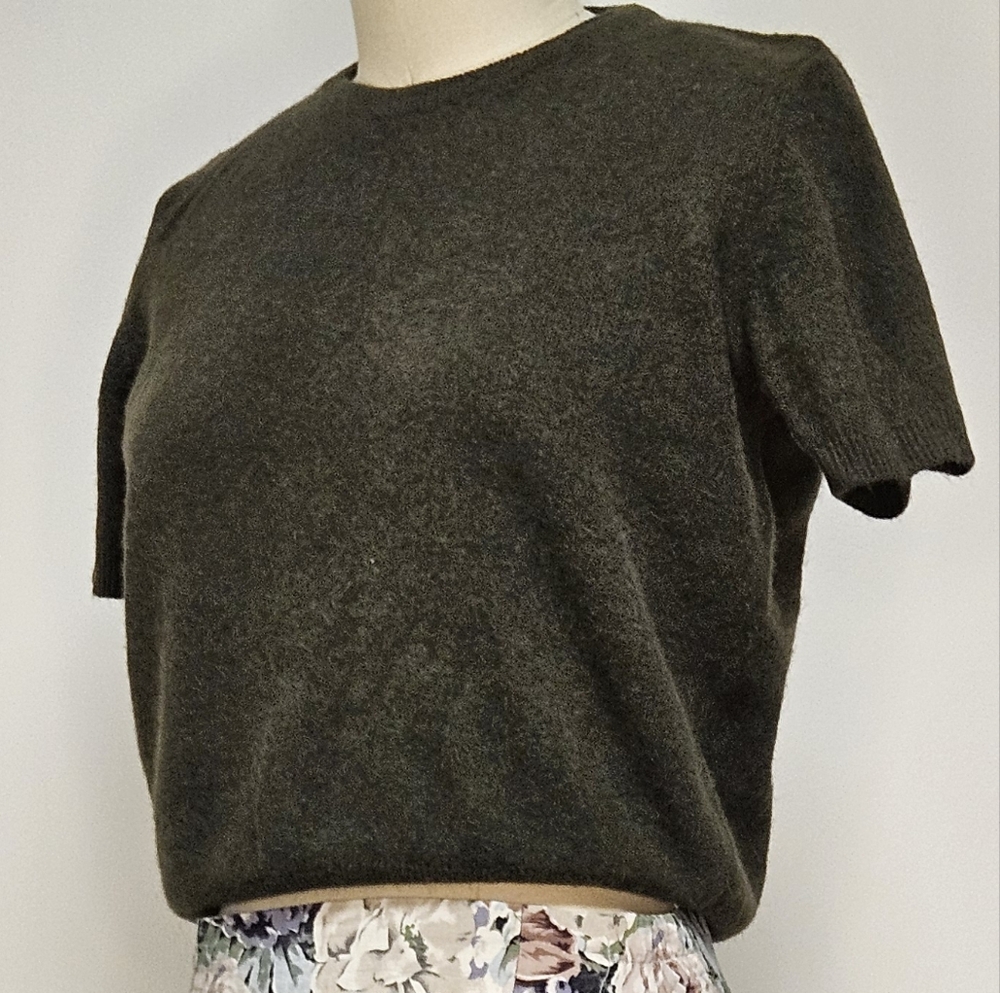 Vintage Green Wool-blend Top